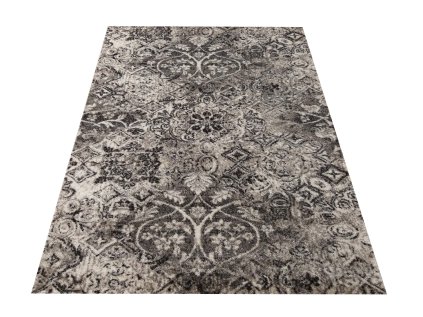 Sivý moderný koberec s geometrickým vzorom Panamero 08 N