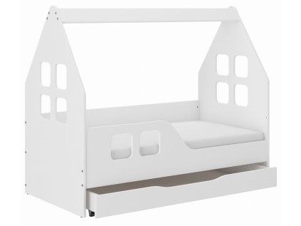 Detská posteľ DOMEK so zásuvkou 140x70 (vľavo)