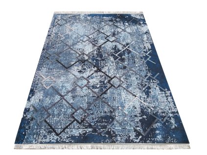 Tmavomodrý protišmykový koberec Hypnotic 01