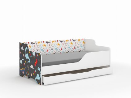 Detská posteľ LILU 160x80 DINOSAURY – sada