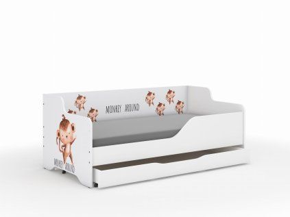 Detská posteľ LILU 160x80 OPICA SAFARI – sada