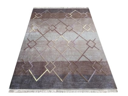 Hnedý protišmykový koberec Hypnotic 06