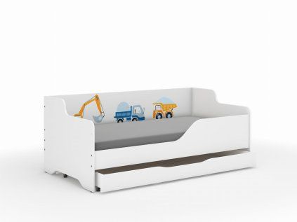 Detská posteľ LILU 160x80 MASZYNY – operadlo