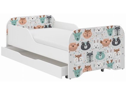 Detská posteľ MIKI 160x80 ZVIERATKÁ