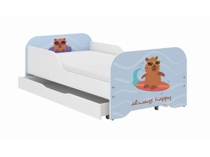 Detská posteľ MIKI 140x70 KAPIBARA NA VLNE