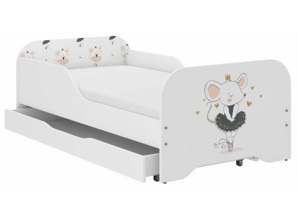 Detská posteľ MIKI 160x80 MYŠKA SAFARI