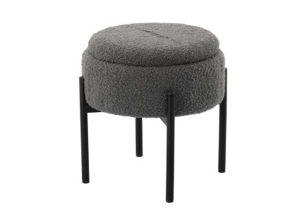 Taburetka s úložným priestorom Nora - sivá