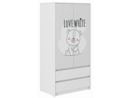 Detská skriňa B-9 BIELY MEDVEDÍK