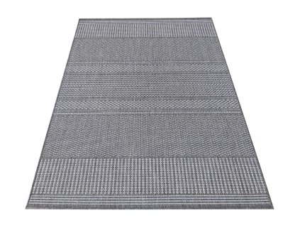 Sivý obojstranný koberec s geometrickým vzorom Zara 12