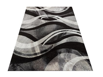 Sivý koberec s abstraktným vzorom Otto 01