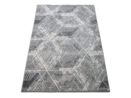 Sivý geometrický koberec Enigma 04
