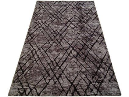 Sivý koberec Plush Deluxe Tmavy-mramor