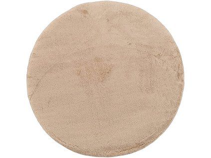 Okrúhly Béžový koberec Plush Deluxe