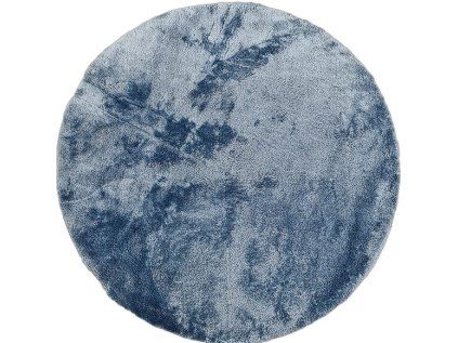Okrúhly Modrý koberec Plush Deluxe Modry-kruh
