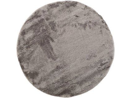 Okrúhly Sivý koberec Plush Deluxe