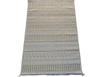 Béžový pruhovaný koberec Boho 878-B