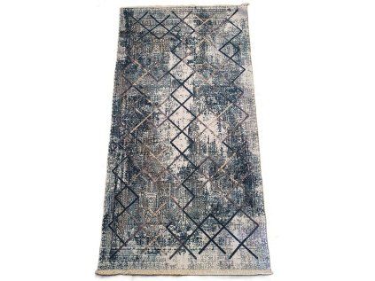 Modrý moderný koberec Banco 1037-BEIGE-BLUE