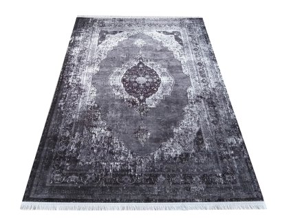 Sivý orientálny obdĺžnikový koberec Vintage 200