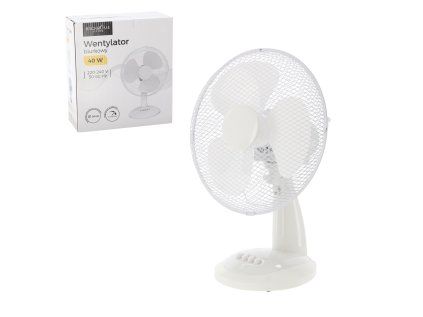 STOLNÝ VENTILÁTOR, BIELY, 40 W *9028