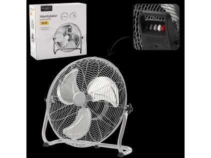 STOPOVÝ VENTILÁTOR, STRIEBORNÝ, 70 W