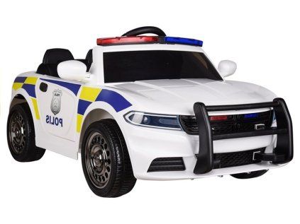 Policajné auto na batérie biele