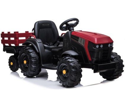 Batériový traktor s prívesom BDM0925 Červený