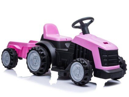 TR1908T Batériový traktor s prívesom ružový