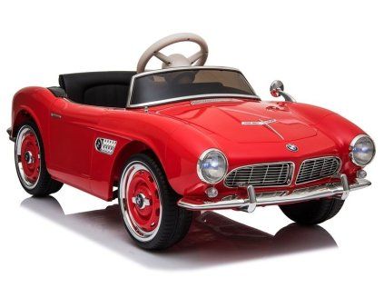 BMW Retro červené auto na batérie, maľované
