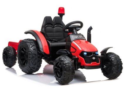 Batériový traktor s prívesom HZB-200 červený