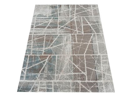 Sivo-béžový koberec s abstraktným vzorom Roxanne 03