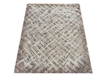 Hnedý koberec s abstraktným vzorom Roxanne 07
