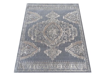 Sivý koberec s orientálnym vzorom Roxanne 09
