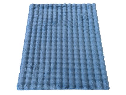 Modrý jemný koberec Rabbit Bubble 3D