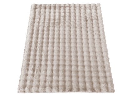 Béžový jemný koberec Rabbit Bubble 3D