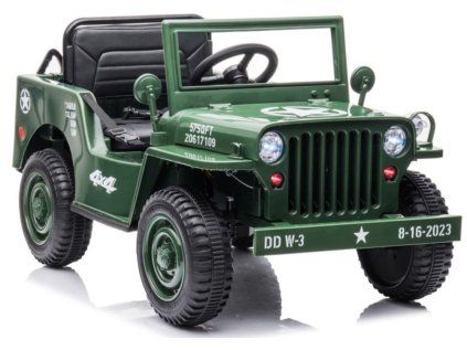 JH-103 Armádne zelené auto na batérie 4x4
