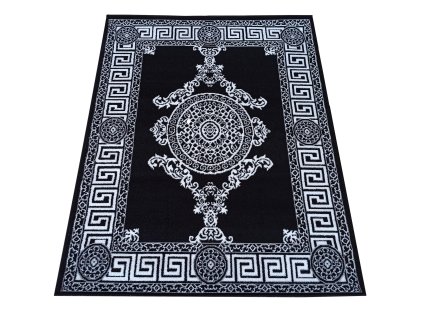 Čierno-biely koberec s gréckym vzorom Soho 11