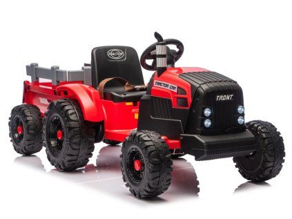 CH9959B Batériový traktor s prívesom červený 24V