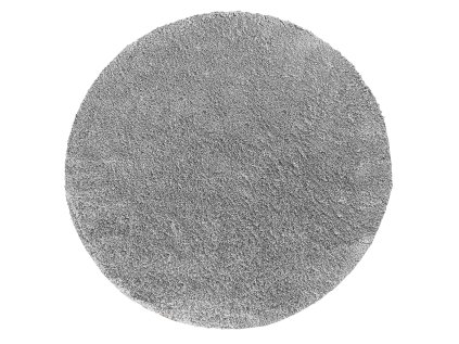 Sivý okrúhly shaggy koberec Camel