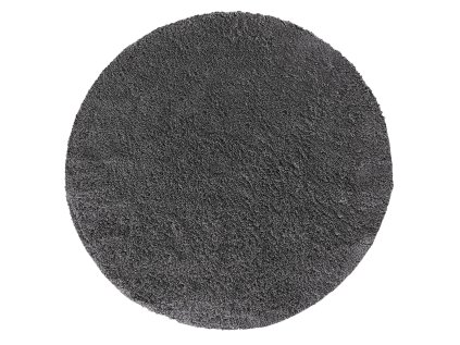 Tmavosivý okrúhly shaggy koberec Camel
