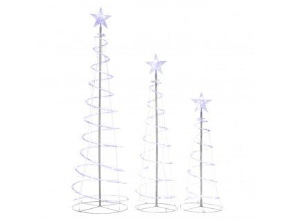 Vonkajší vianočný stromček LED SPARK WHITE