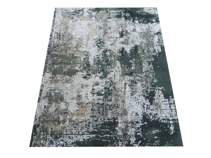 Sivo-zelený koberec s abstraktným vzorom Horeca-New 123