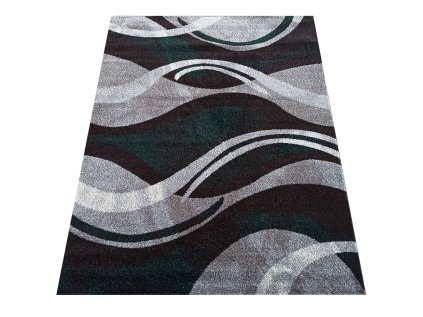 Sivo-zelený koberec s abstraktným vzorom Otto 01
