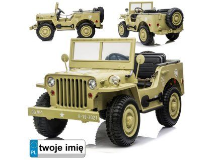 Autíčko na batérie pre 3 osoby J E E P Willys s diaľkovým ovládaním PA0249