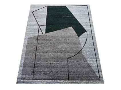 Moderný sivo-zelený koberec Otto 06