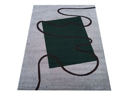 Sivo-zelený koberec s geometrickým vzorom Otto 08