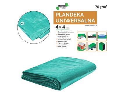 Krycia plachta 4x4 M - zelená