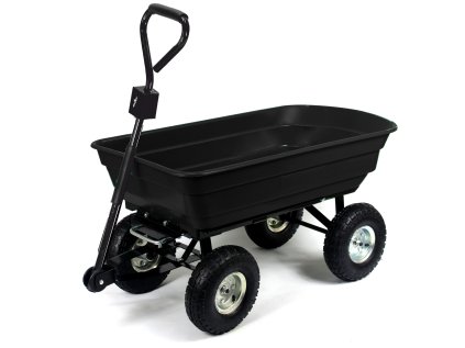 ZÁHRADNÝ VOZÍK S DVOJITOU FUNKCIOU, ČIERNY