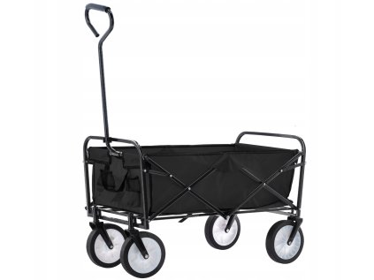 ČIERNY SKLADACÍ ZÁHRADNÝ VOZÍK 116 x 54 x 90 cm