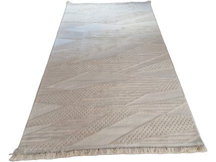 Béžový moderný koberec TWIST BEIGE 30629A
