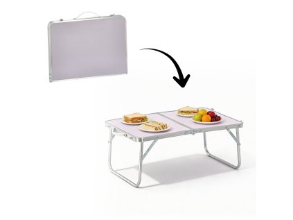 Skladací turistický stôl- biela